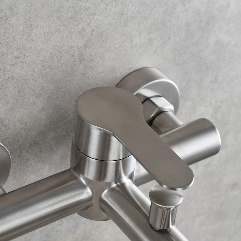 CIENCIA Tecmolog Stainless Steel Bathroom Shower Tub Faucet Wall-Mounted, Brushed Nickel, SNA516 - Image 5